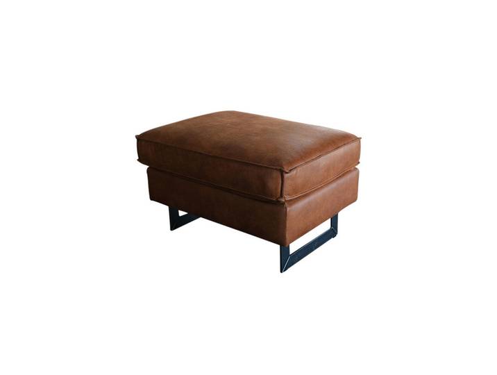 Kawola Hocker Vilnius Braun Kunstleder, Leder, Rechteckig, 76x48x56 cm, Wohnzimmer, Sessel, Hocker & Hockerbänke, Sitzhocker