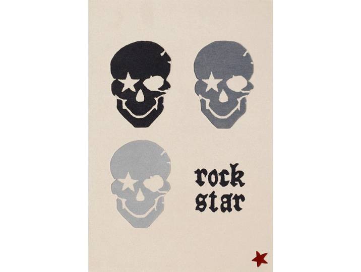 Kinderteppich Totenkopf beige 200x300 cm