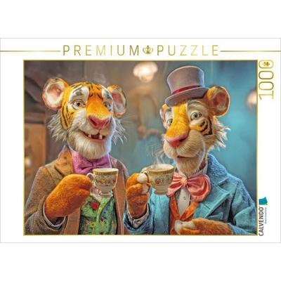CALVENDO Puzzle Tierische Kaffeefans | 1000 Teile Lege-Größe 64x48cm Foto-Puzzle für glückliche Stunden