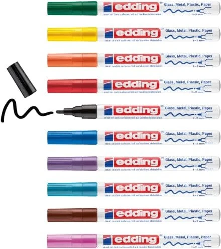 edding 751 creative Lackmarker farbsortiert 1,0 - 2,0 mm, 10 St.