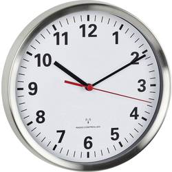 TFA Dostmann 60.3529.02 Funk Wanduhr 22 cm x 45 mm Aluminium Leisegang-Uhrwerk, Energiesparfunktion