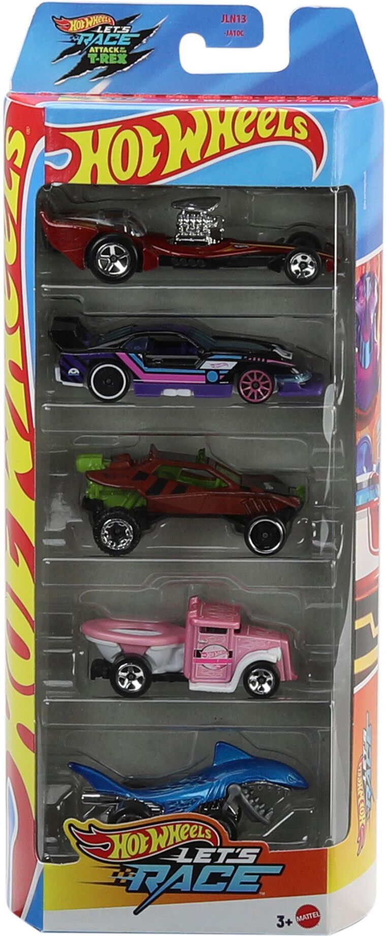 Mattel Hot Wheels Let’s Race 5-Pack Die-Cast Toy Cars, 1:64 Scale, for Kids