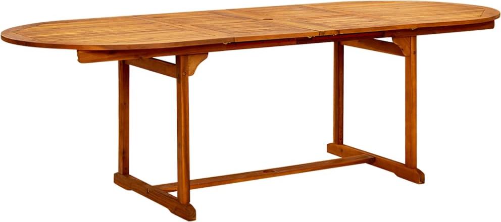vidaXL Garten-Esstisch (160-240)x100x75 cm Massivholz Akazie