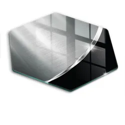 GLASPLATTE 40 cm Metallische Abstraktion
