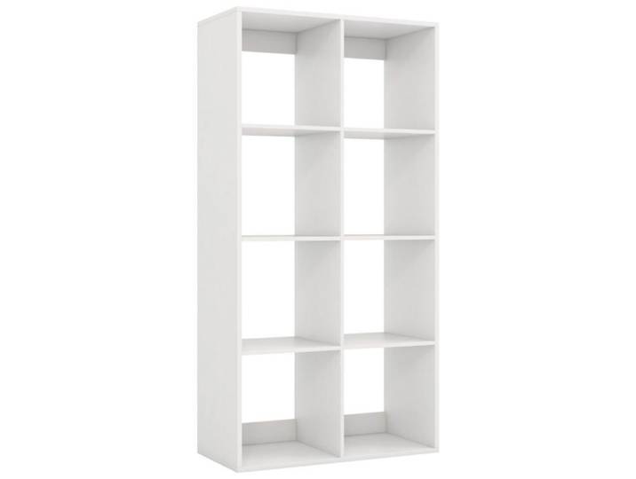 Bibliothèque moderne - HELLOSHOP26 - 69 5 x 33 x 137 cm - 8 cubes de rangement - Bois blanc - Design élégant