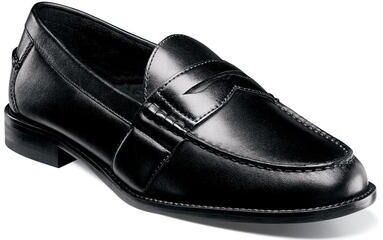 Nunn Bush Noah - Mens 8.5 Black Slip On W