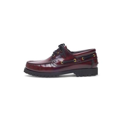 Bootsschuh HENRY STEVENS "Morgan M DS", Herren, Gr. 40, rot (bordeaux), Kalbsleder, Schuhe Bootsschuh