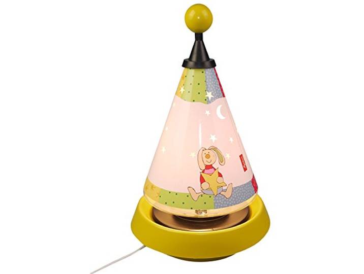 Niermann Standby 50062 Carrousel Rainbow Rabbit\, Plastique\, G4\, 20 W\, Jaune/Multicolore\, 21 x 21 x 35 cm