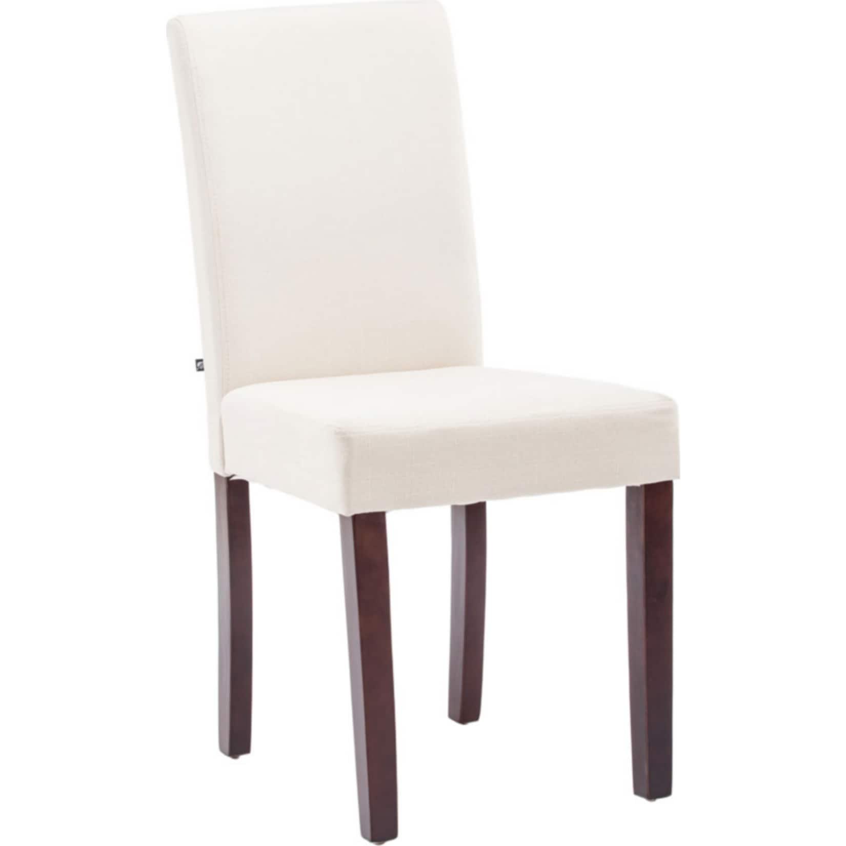 CLP Esszimmerstuhl Ina Stoff cappuccino Farbe: creme, Gestell Farbe: cappuccino