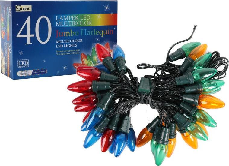 Goliat Kerstverlichting in de vorm van kaarsen, 40 stuks, meerkleurig