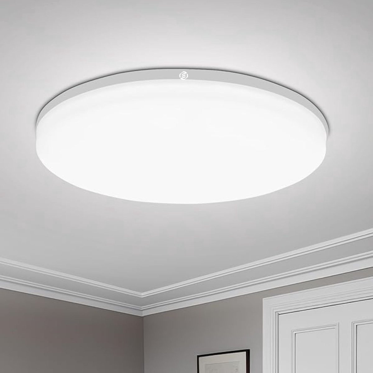 Moderne witte LED badkamer plafondlamp met koelwit licht