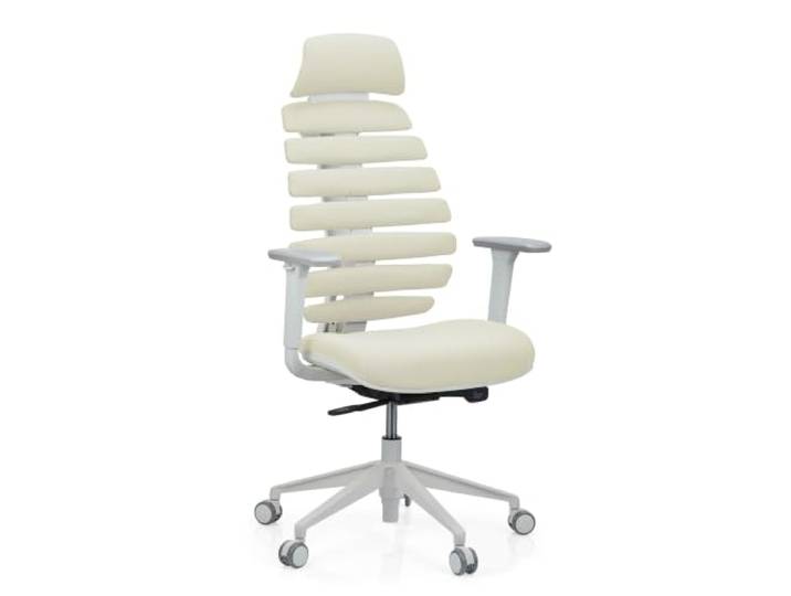 hjh OFFICE Chaise de Bureau Professionnelle Ergo Line W Chaise pivotante avec Dossier Ergonomique\, Appui-lordose Inclus\, bege