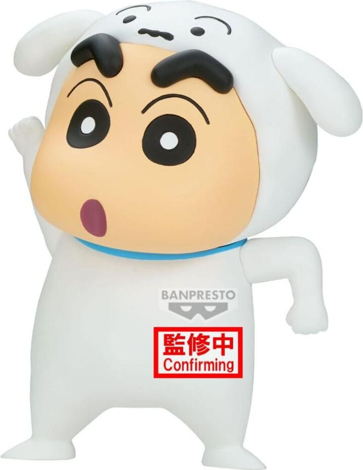 Banpresto Crayon Shin Chan figuur Shiro, wit, 11 cm