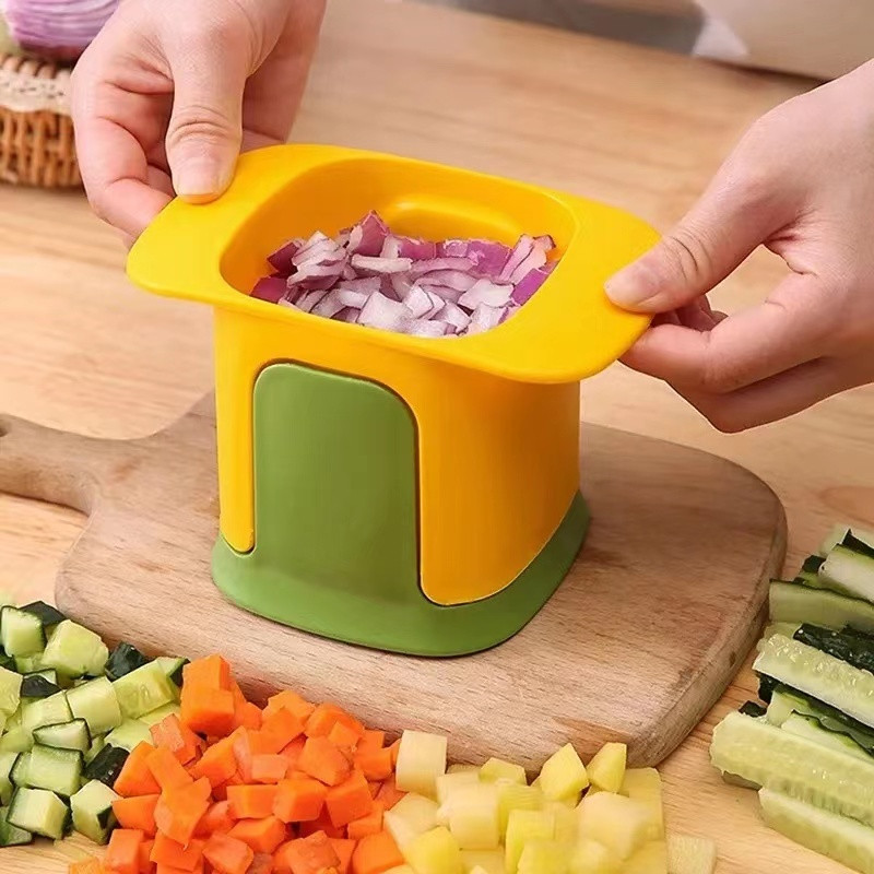 Mcstar Multifunctionele groentehakker en uienblokjes snijder voor frietjes, komkommer en aardappel, Groen
