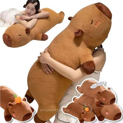 Inspired Finds Giant Kawaii Capybara Plush Pillow Ultra Soft Cuddly Friend For All Ages 23.62 In wings Capybara Mb