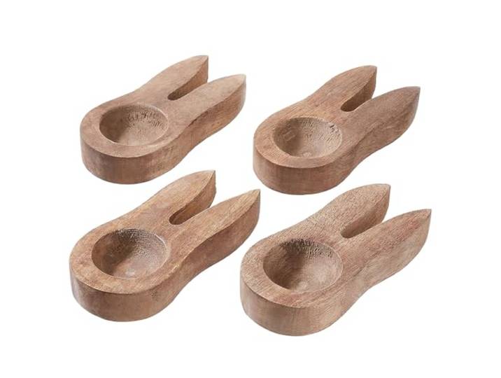 BUTLERS 4er-Set Eierbecher Mangoholz - MANGO DAYS -