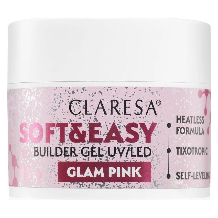 Claresa Builder Gel Soft & Easy Glam Pink 45g (Kunstnägel, Glam Pink) (42738682)