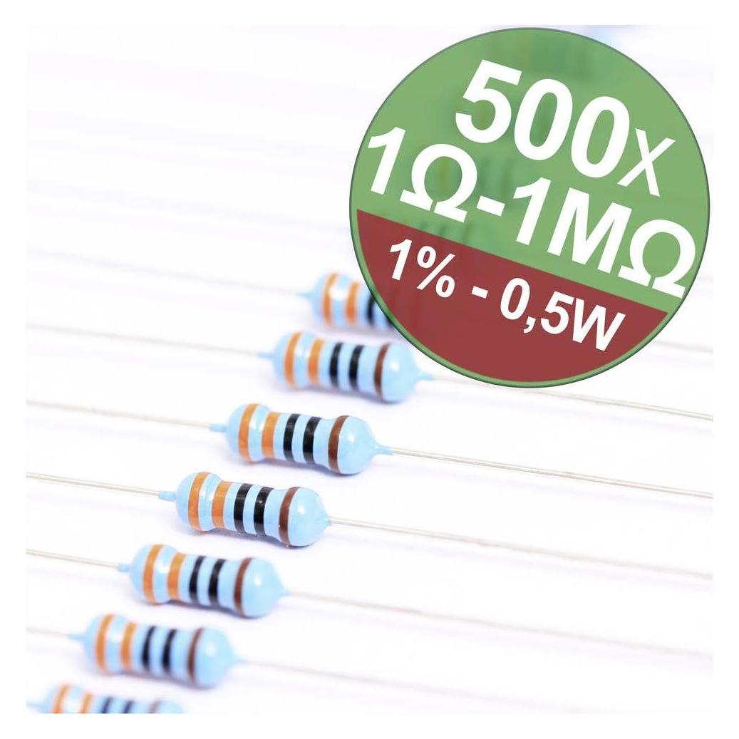 Quadrios 22P082 Metallschicht-Widerstand Sortiment axial bedrahtet 0.5 W 1 % 1 Set (22P082)