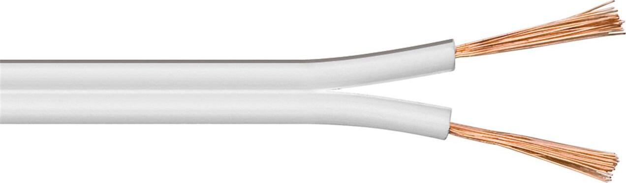 Goobay 67745 Luidsprekerkabel, wit, CCA, 25 meter, 2 x 0,75 mm²
