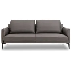Segmüller Werkstätten Sofa Silenzio02 Leder Grau