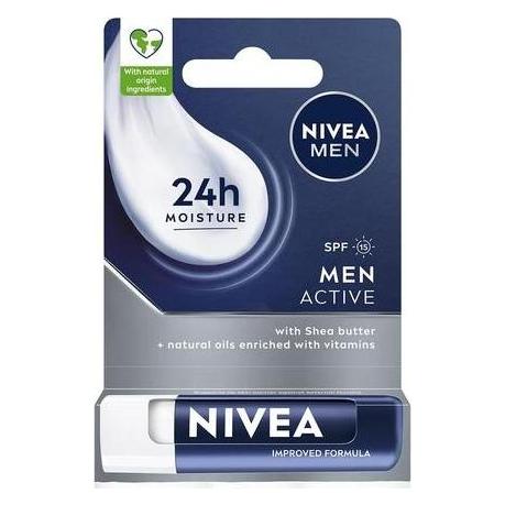 Nivea Men Active Care Lipstick 4.8G (Lippenbalsam, Lippenpflege Set, 4.80 g) (42403006)