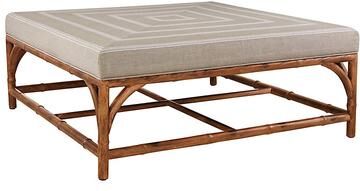 Lucaya Ottoman - Denby Flax - Ballard Designs