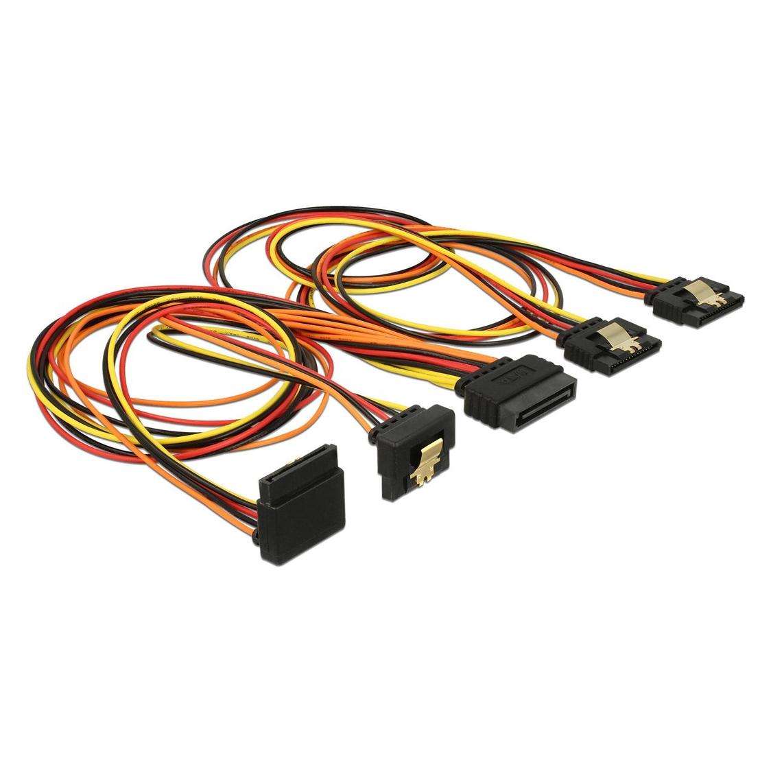 Delock SATA Stromadapter 4x SATA, gewinkelt (50 cm, SATA) (60149)