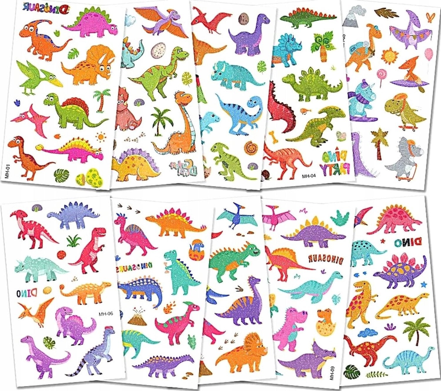 Tijdelijke Glitter Tatoeages Set 10 Vellen Waterdicht voor Kinderen
