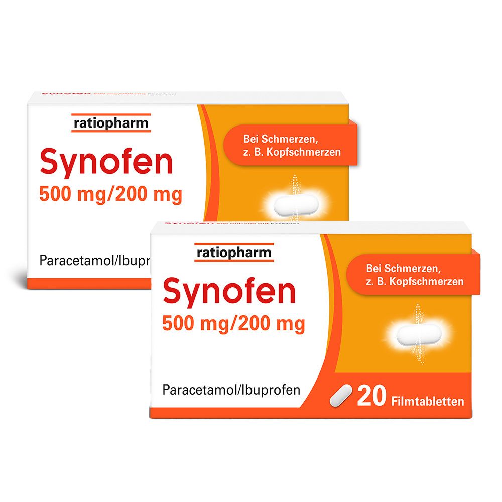 Synofen 500 mg/200 mg Filmtabletten Doppelpack 2x20 St