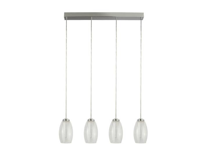 Led-Hängeleuchte Cyclone, Chromfarben, Metall, Kunststoff, Glas, 12x150x76 cm, höhenverstellbar, Lampen & Leuchten, Innenbeleuchtung, Hängeleuchten, Pendelleuchten