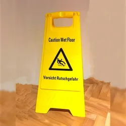 CleanSV Warnschild  Vorsicht Rutschgefahr Englisch / Deutsch