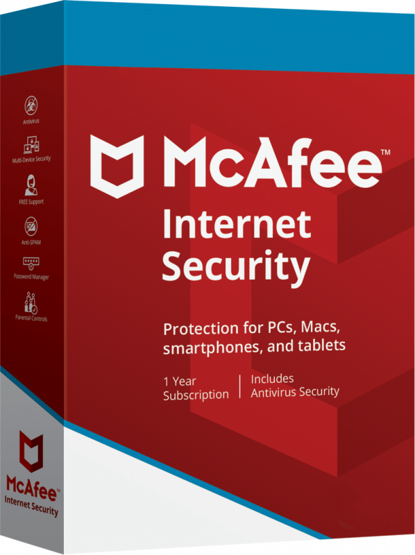McAfee Internet Security 1 Dispositivo 1 Anno Windows / MacOS / Android / iOS
