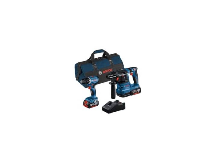 Bosch Professional 18V System combi-kit : Perceuse-visseuse GSR 18V-45 + perforateur GBH 18V-22 (avec 2 batteries 4\,0 Ah\, chargeur rapide GAL 18V-40\, sacoche d’outils)