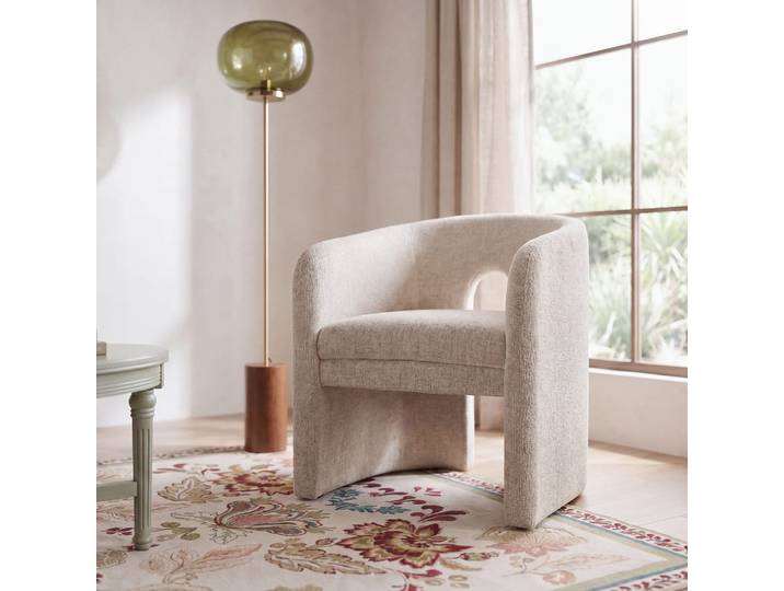 Fauteuil de table contemporain beige