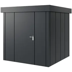 Hörmann Metall-Gerätehaus "Juno" mit Flachdach, JFD5 - Design, 214 x 214 cm (B x T),anthrazit,