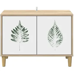 vidaXL, TV Möbel, Famelin (Grünes Blättermuster) (33 x 69 x 50 cm)