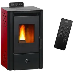 Luft- Pelletofen Anita 9,4 kW Sannover bordeaux