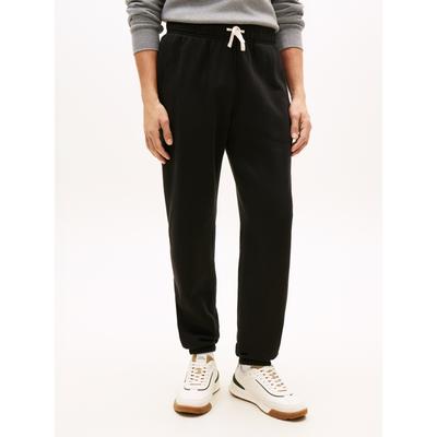 Sweathose TOMMY HILFIGER "ESSENTIAL FLEECE", Herren, Gr. XL, N-Gr, schwarz, Sweatware, Obermaterial: 60% Baumwolle, 40% Polyester, lang, Hosen Sweathose, elastischer Bund, nornale Passform