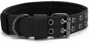 Inspire Picks Durable Tactical Dog Collar Military Nylon Collar For Medium & Large Dogs black m