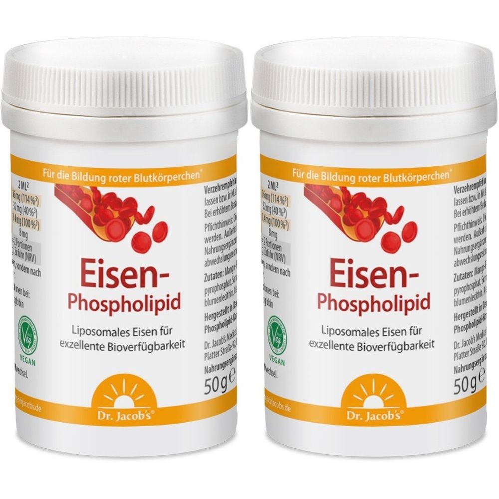 Eisen-Phospholipid Dr.Jacob's Pulver 2x 2x64 g