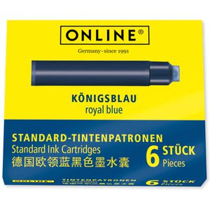 Online Füllerpatronen königsblau, 6 Stück