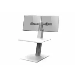 Humanscale QuickStand Eco Dual Steh-Sitz Arbeitsplatz (QSE2DMW), weiß