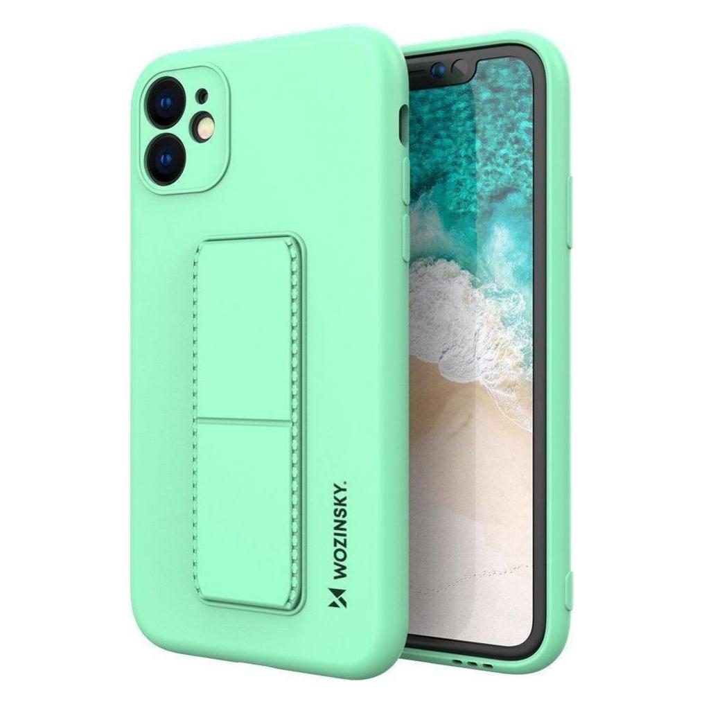 Wozinsky Kickstand Case Silicone Stand Cover for Samsung Galaxy A22 4G Mint (Samsung Galaxy A22) (Wozinsky Kickstand Samsung A22 4G Mint Green)