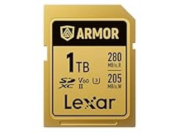 LEXAR Carte SDXC Pro Gold Series Armor UHS-II 1To V60 IP68 Stainless Steel