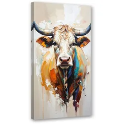 LEINWANDBILD Bunte Kuh-Imitation 60x120cm