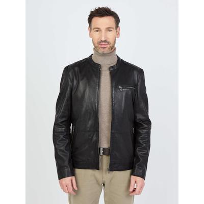Bikerjacke JCC "MM21-1-02", Herren, Gr. S, schwarz, Obermaterial: 100% Lammleder. Futter: 100% Polyester, Jacken