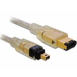 Delock FireWire Anschlusskabel [1x Firewire (400) Stecker 4pol. - 1x Firewire (400) Stecker 6pol.] 1 m Grau 82576