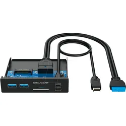GG 18019 - Card Reader, intern, 3,5", USB 3.1, SD, Micro SD, Frontpanel