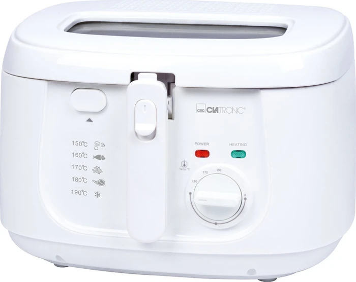 Clatronic Fritteuse FR 3771 (weiß, 1.800 Watt, Ölbehälter 2,5 Liter)