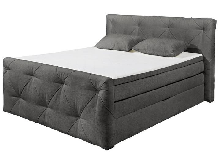 Z2 Boxspringbett INDIANA, Graphit, Webstoff